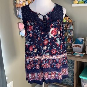Knox Rose floral sleeveless top
